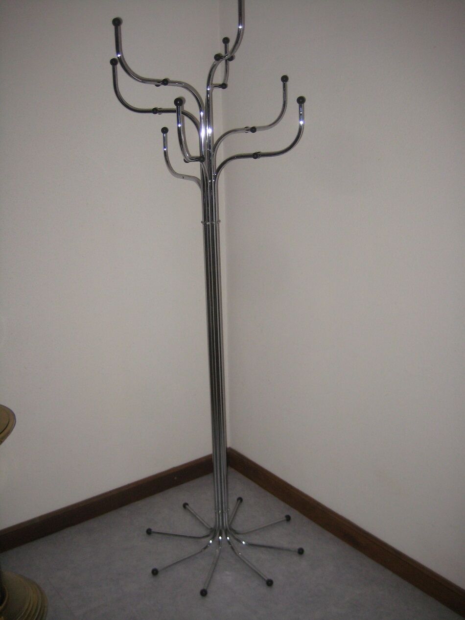 Vintage chrome coat holder