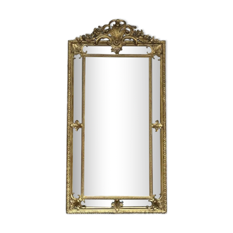 Old mirror with beadwork 168.5cm/87cm