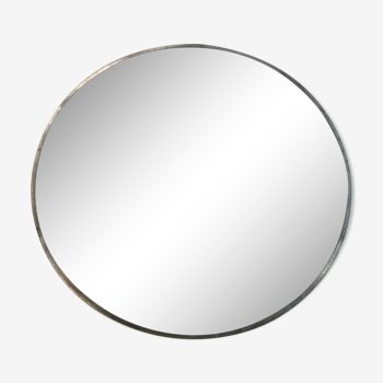 Round brass mirror 28cm