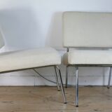 Pair of 60s heaters, steel and wool, France