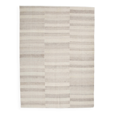 Striped Pattern Brown & Cream Vintage Kilim Rug, 220x300Cm