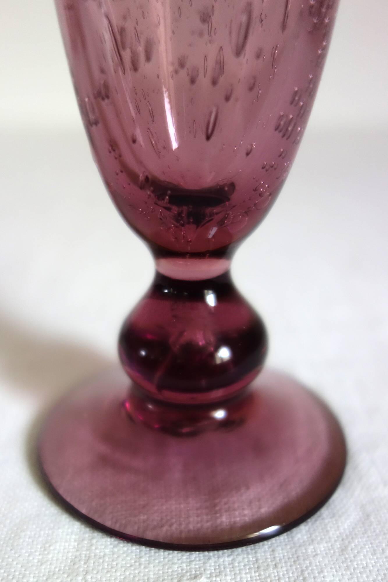 11 bubble-blown glasses Verrerie du Marais Riom
