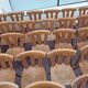Set of 60 bistro cafe bar restaurant chairs - wood - vintage
