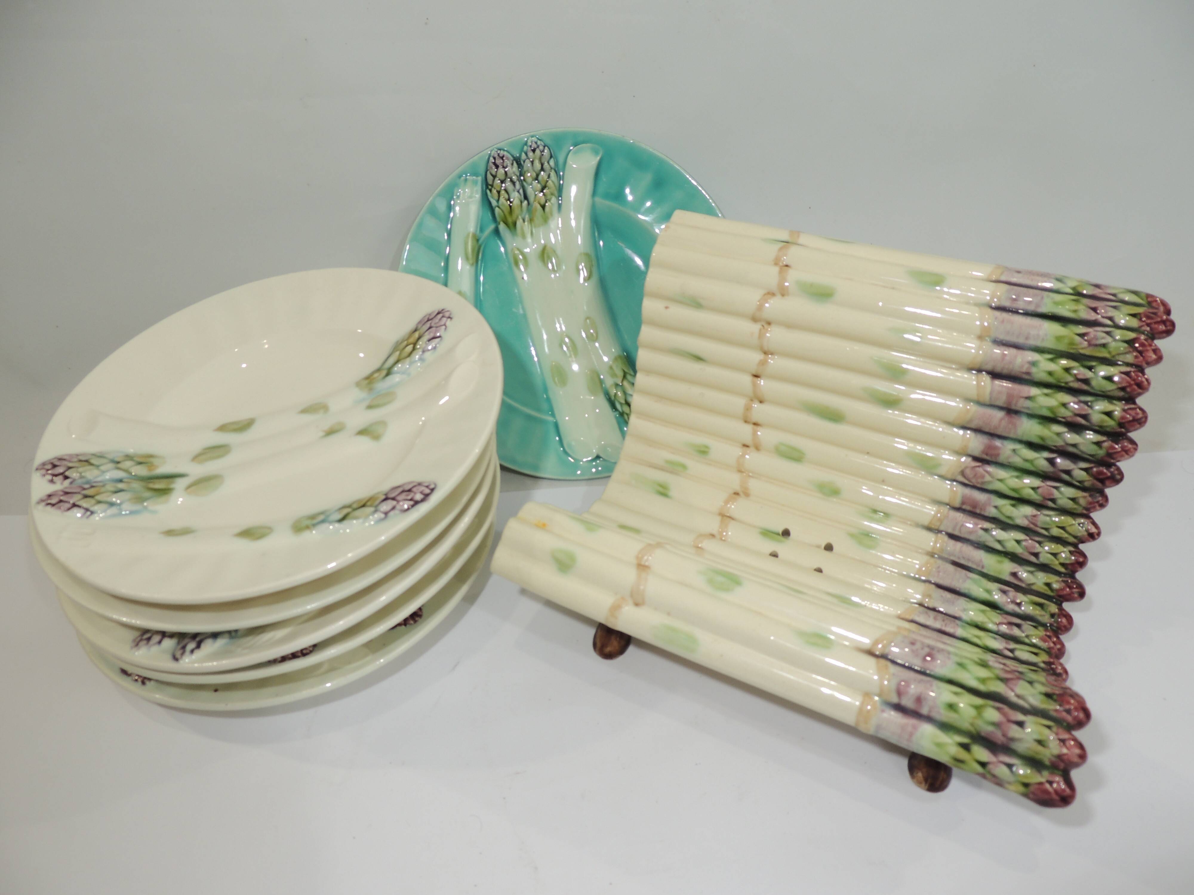 Asparagus service /luneville k g /vintage