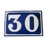 Enamelled street number plate