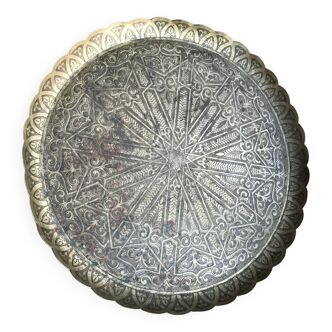 Algerian brass tray colonial period