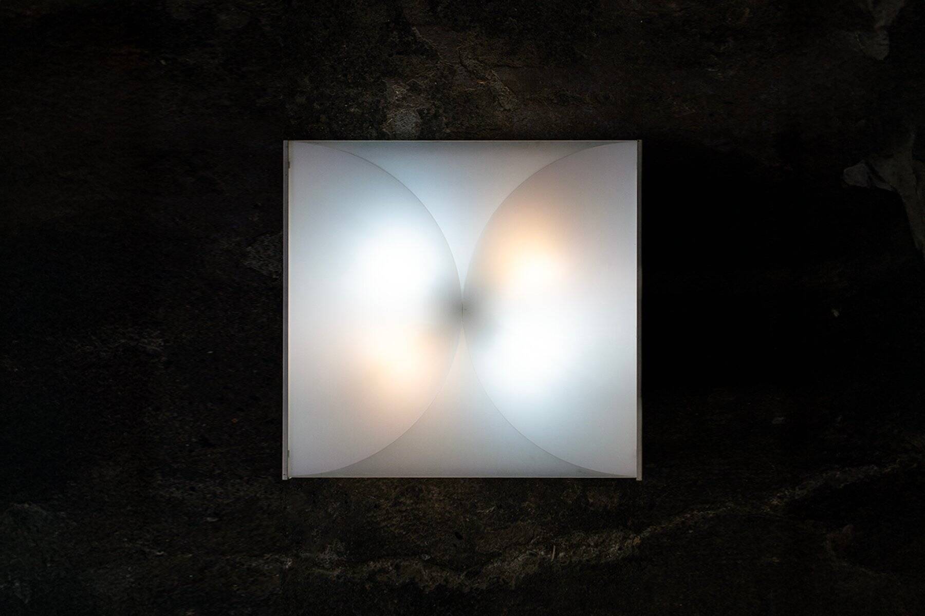 Large wall lamp Clessidra in glass by Bobo Piccoli for Fontana Arte, 1970s