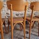 Ensemble de 6 chaises bistrot françaises vintage en bois courbé par Luterma, vers 1950–1970