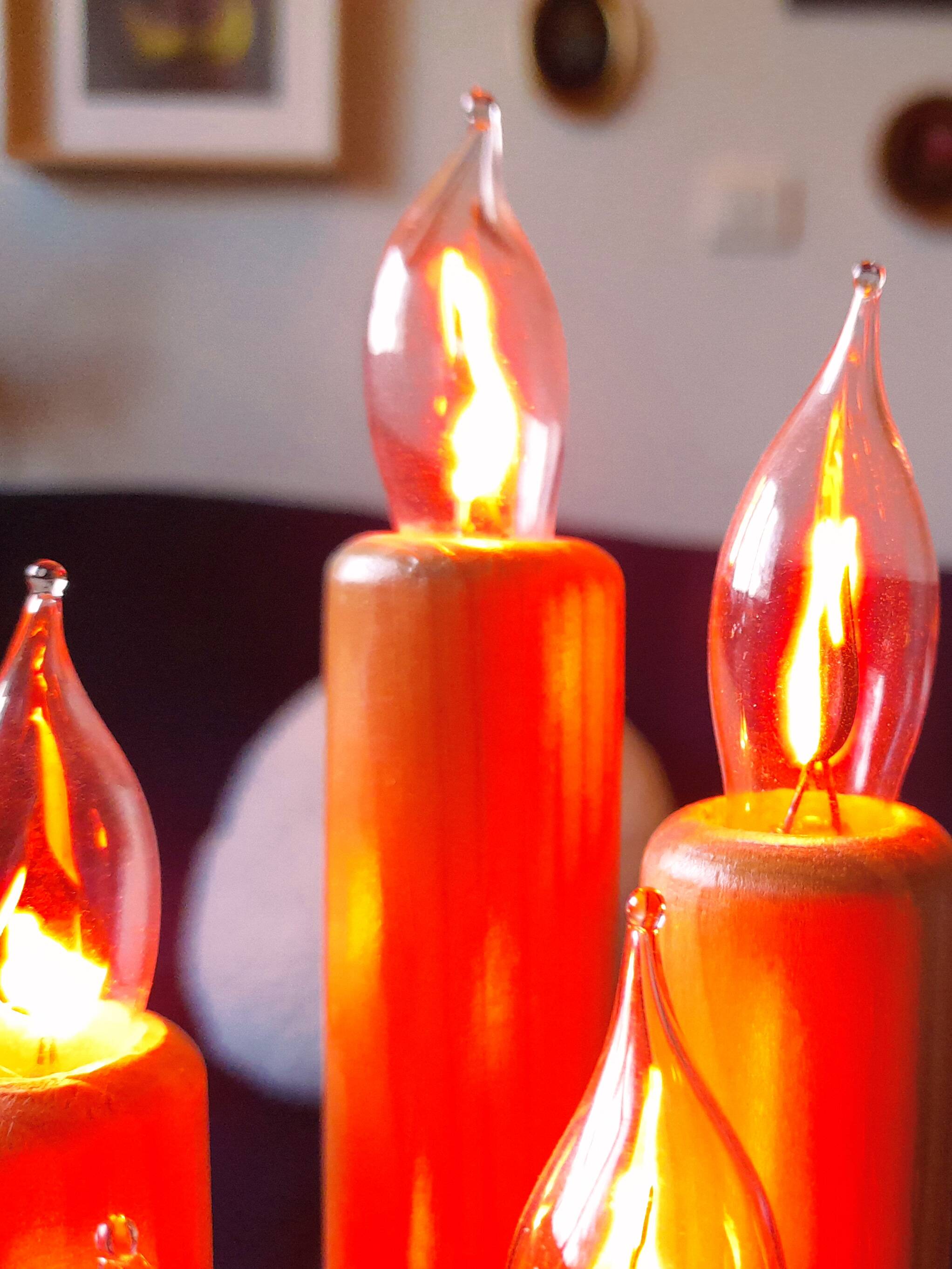 Vintage Swedish pine electric candelabra, 70s/80s