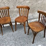 Série de 5 chaises bistrots