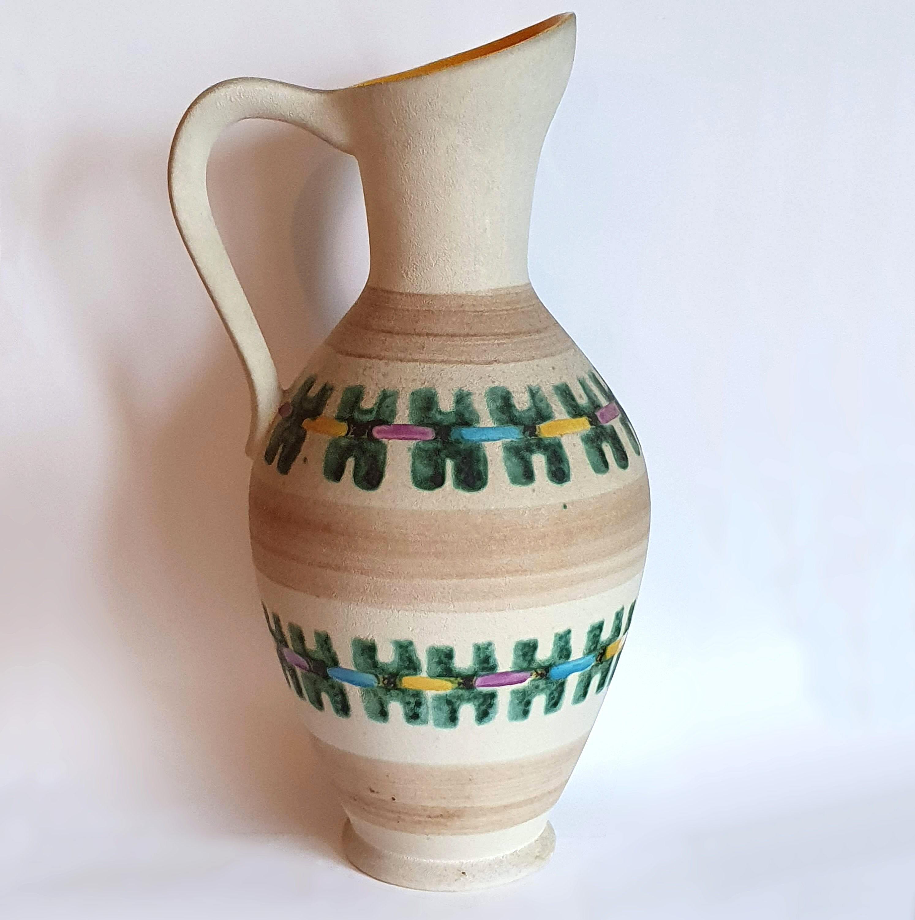 Large vase ceramic pitcher West Germany