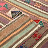 5x7 Turkish Persian Kilim Rug, Wool Area Rug, Ruuged Carpet, 146x224Cm