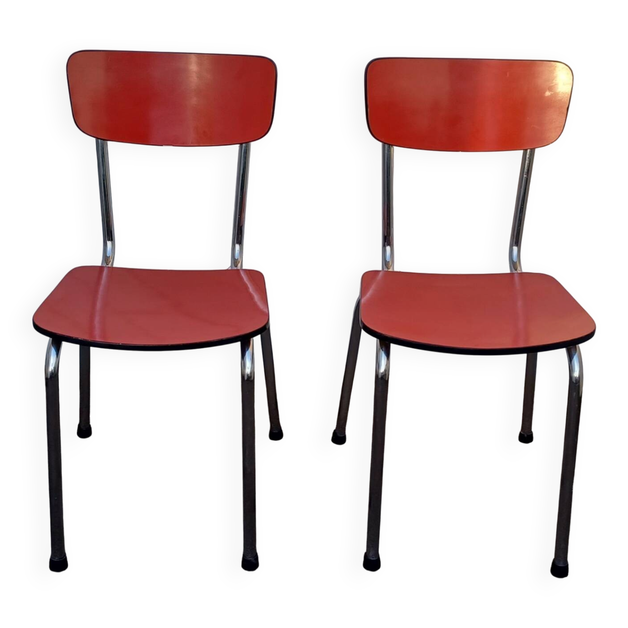 Pair of vintage formica chairs