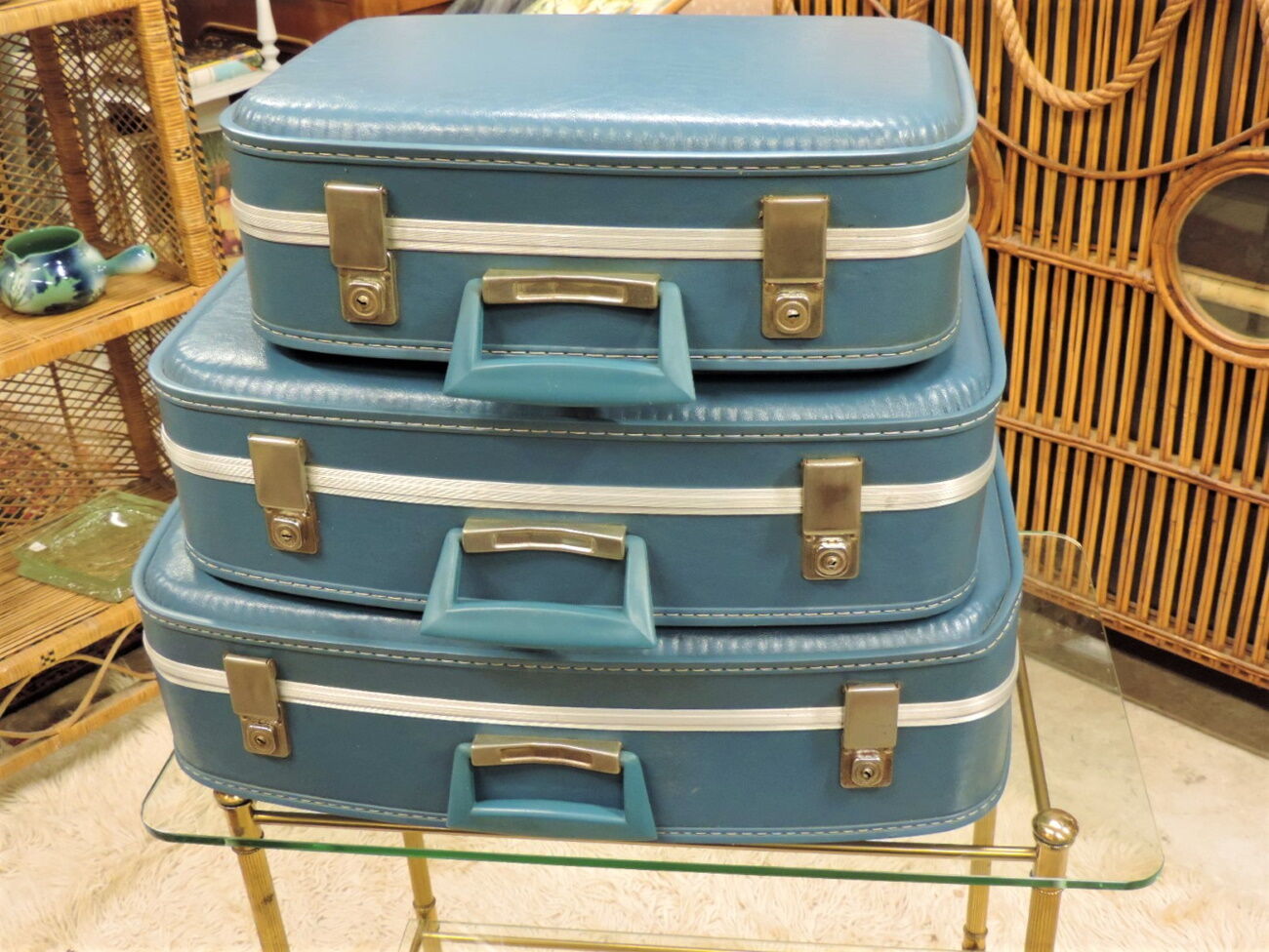 Set of three suitcases "Air France" 1960