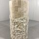 Travertine mactan stone columns & vase 1980’s