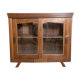 Antique glass-fronted buffet in Burmese teak
