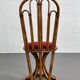 Rattan and fabric chairs, 60s-70s, set of 4
