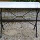 Bistro table in white Carrara marble and cast iron