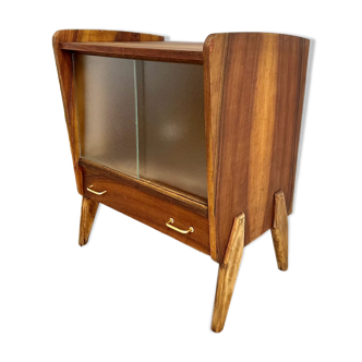 Meuble vitré vintage pieds compas