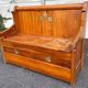 Banc coffre vintage en bois massif