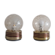 Pair of golden bedside lamps
