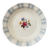 Antique salad bowl in Sarreguemines earthenware.