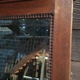 Bevelled oak mirror 154x79cm