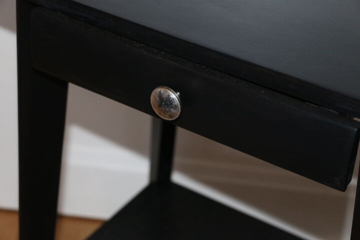 60s black drawer bedside