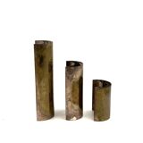 Mid-century set of 3 silver-plated vases, GiBi Italy 1970s