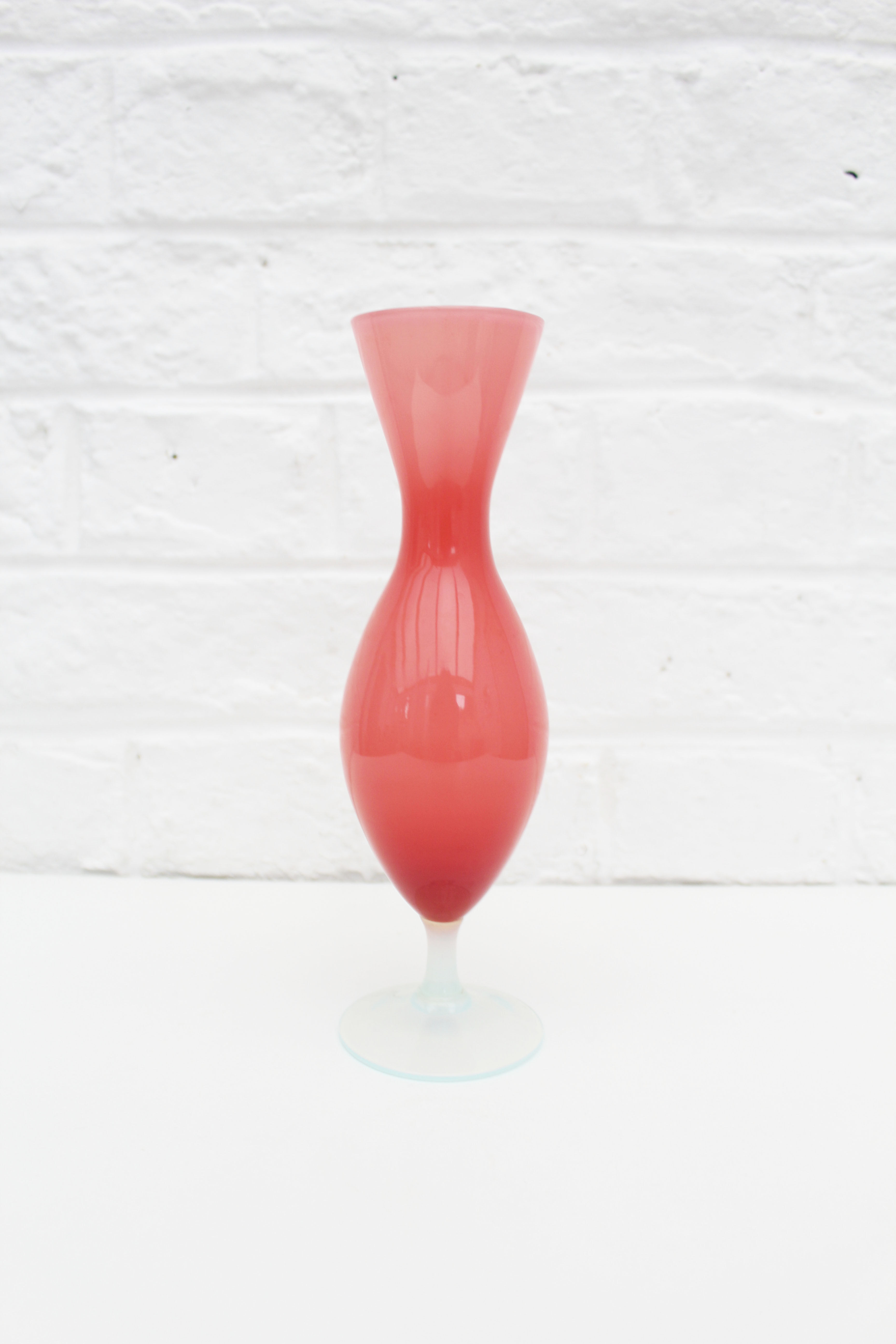Vintage  pink opaline vase