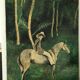 Table oil on canvas "the horse rider"