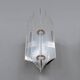 Set of 3 Italian chrome and acrylic blades wall sconces 1970s