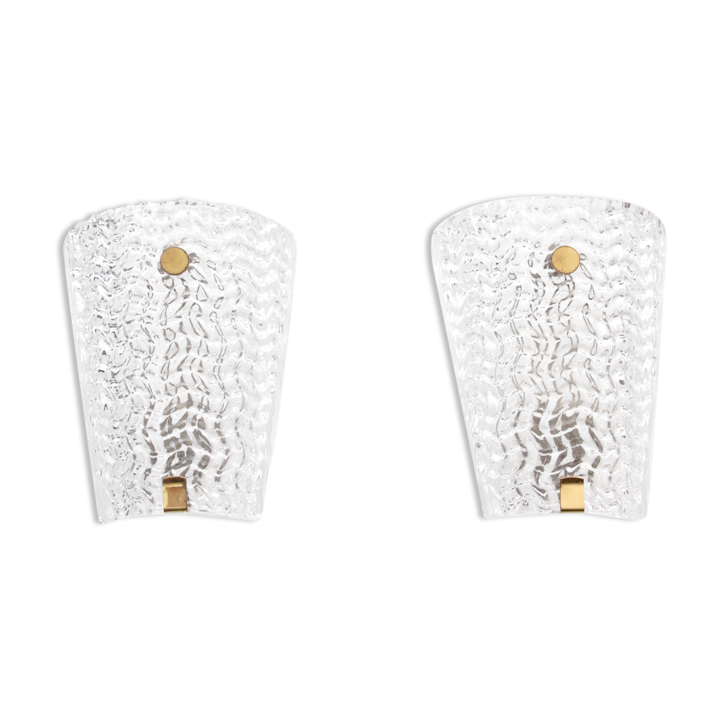 Pair of Scandinavian crystal sconces
