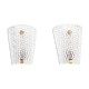 Pair of Scandinavian crystal sconces