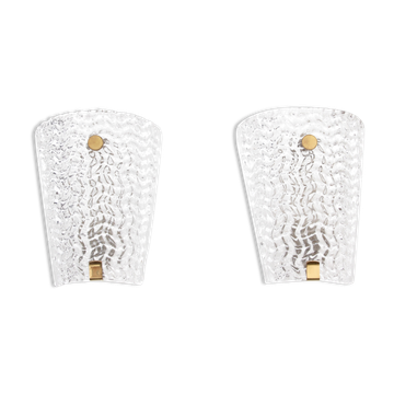 Pair of Scandinavian crystal sconces