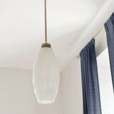 Graphic Italian opaline pendant light