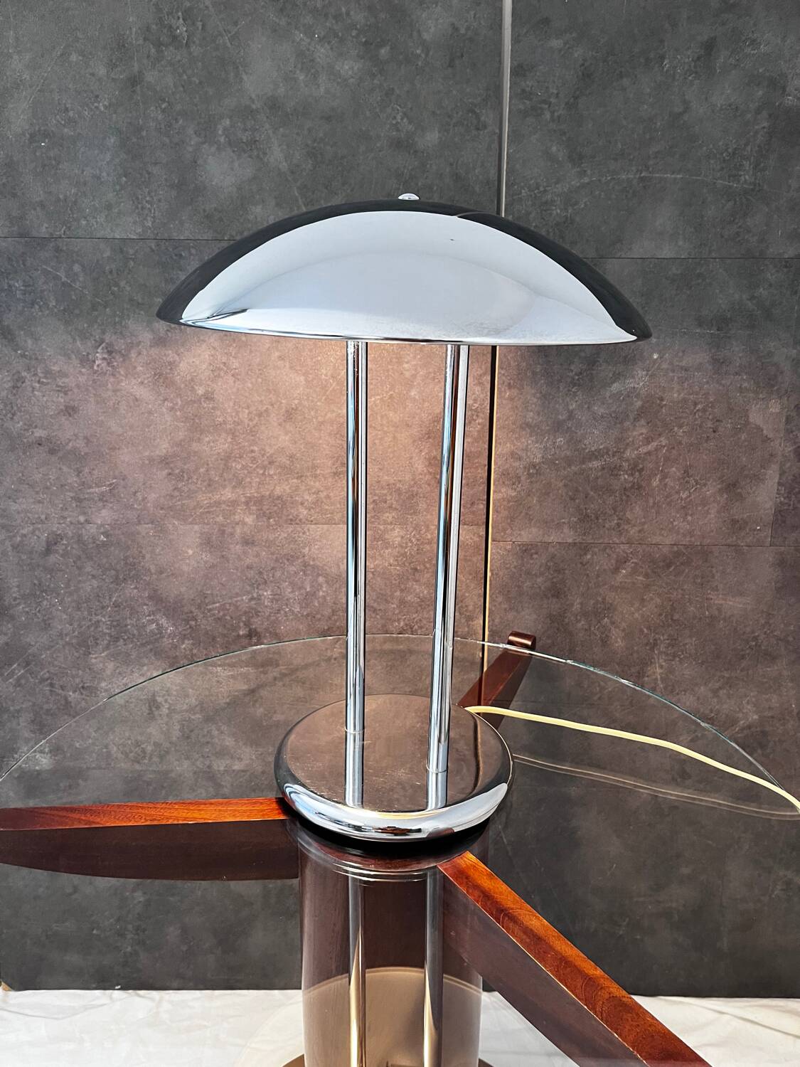 Vintage IKEA chrome lamp 1970 by Robert Sonneman