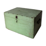 Wooden box voting urn green almond