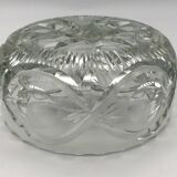 FRUIT CUTTER, SALAD BOWL in Solid CRYSTAL decorated with Hand-Cut PATTERNS