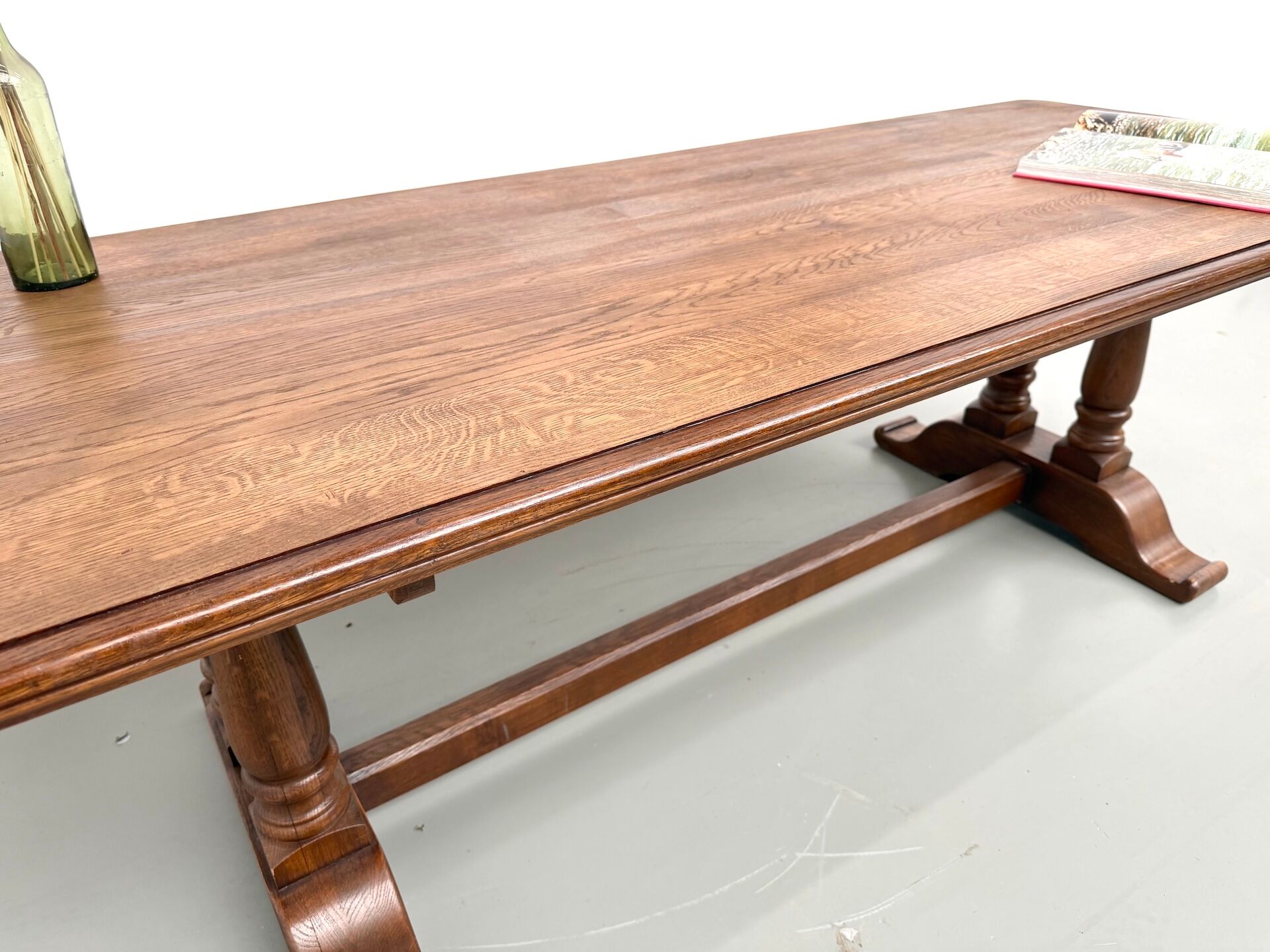 Table de ferme bourgeoise en chêne, années 50