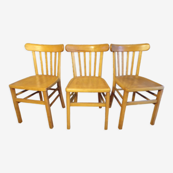Set 3 vintage bistro chairs