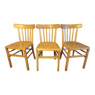 Set 3 vintage bistro chairs