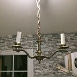 Copper 3-spoke chandelier