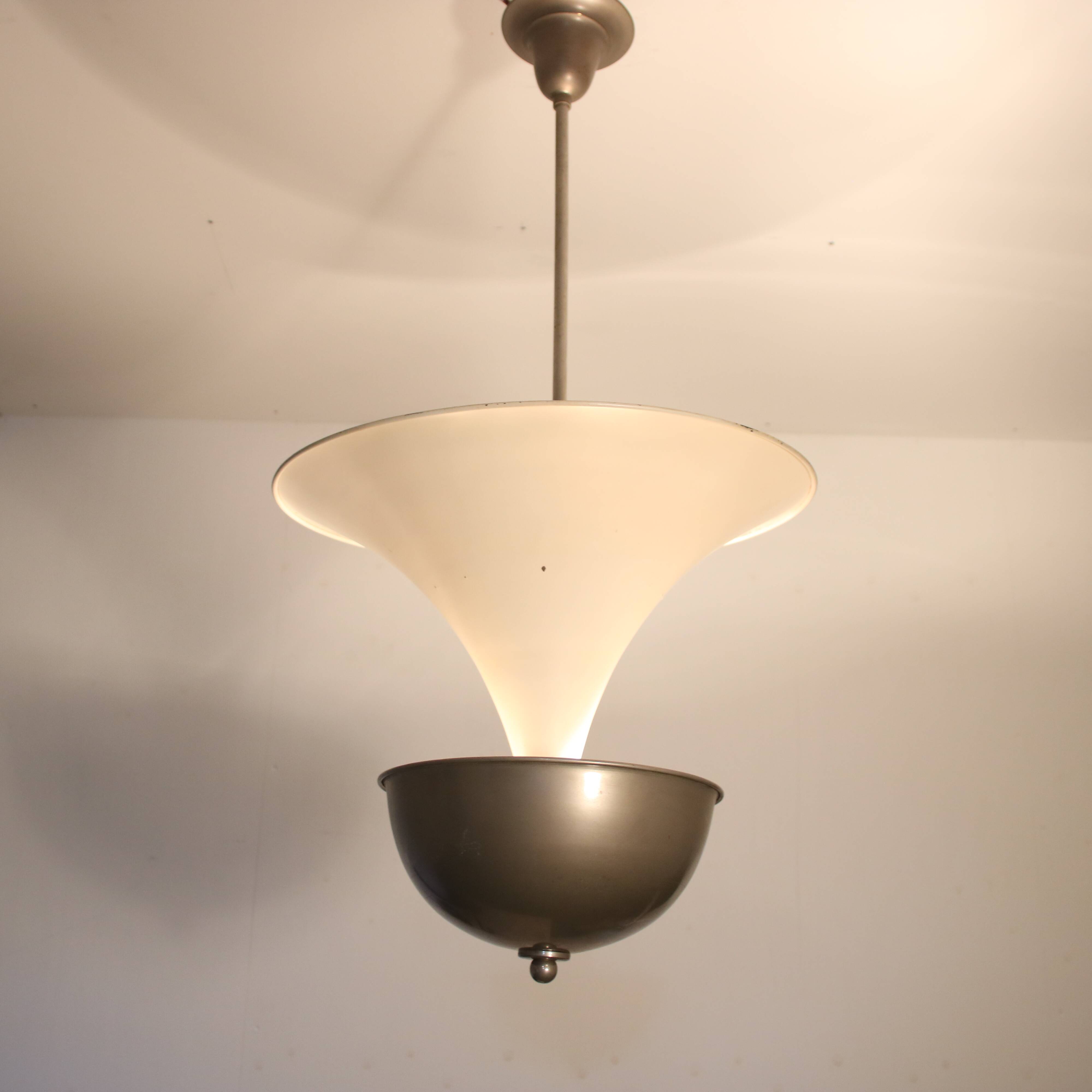 1930s Art deco hanging lamp from the Netherlands