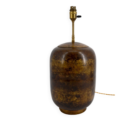 Lampe Art Déco moderniste en laiton patiné, vers 1930