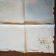 Round off-white tablecloth embroidered with grey flowers with 8 matching napkins - festive table