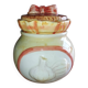 Vintage garlic pot in ceramic majolica – 1950s