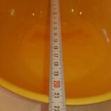 Saladier plat céramique poule jaune vintage