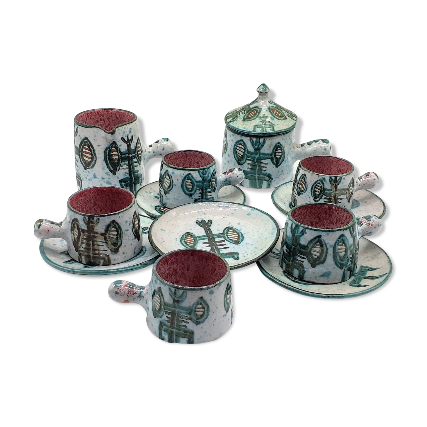 Signed Vallauris coffee service