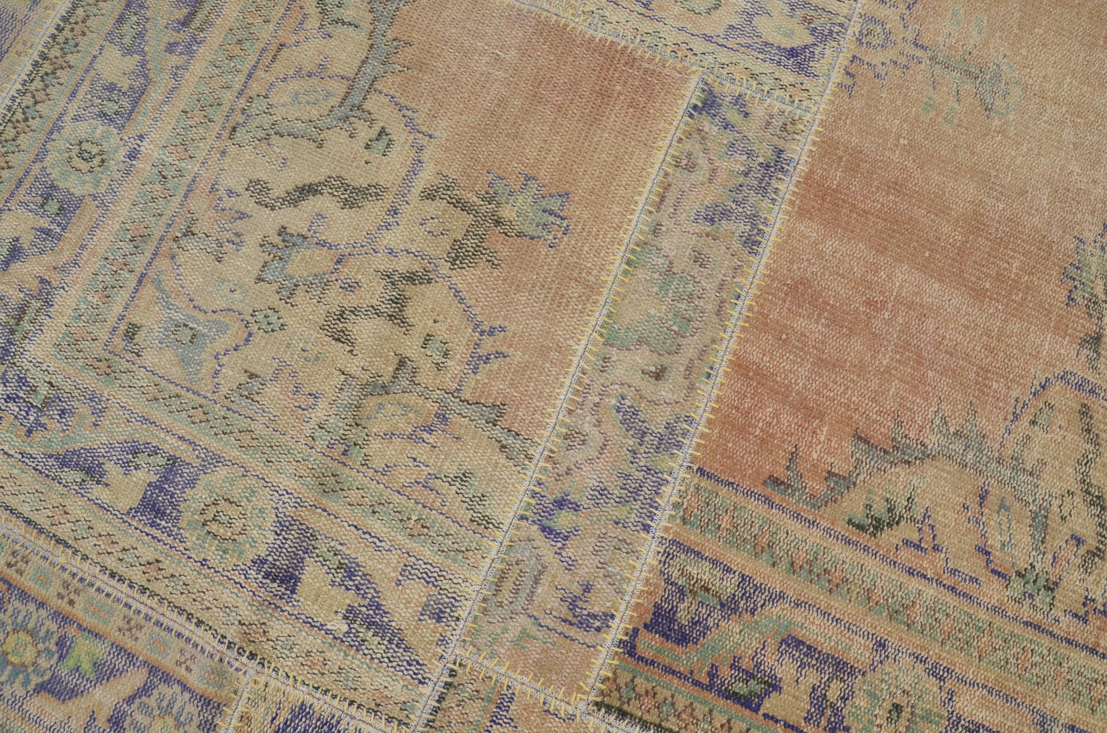 Beige Handknotted Vintage Floor Rug sku 3042
